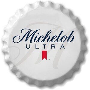Michelob Ultra Beer Metal Bottle Cap Sign Garage Shop Bar Man Cave Outdoor LARGE